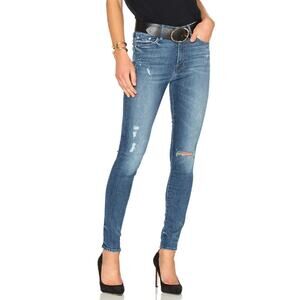Mother Denim 24 Looker Ankle Fray Loud Is How I Love You Skinny Distressed Jeans